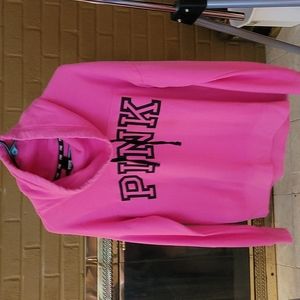 Pink cowl-neck pull over